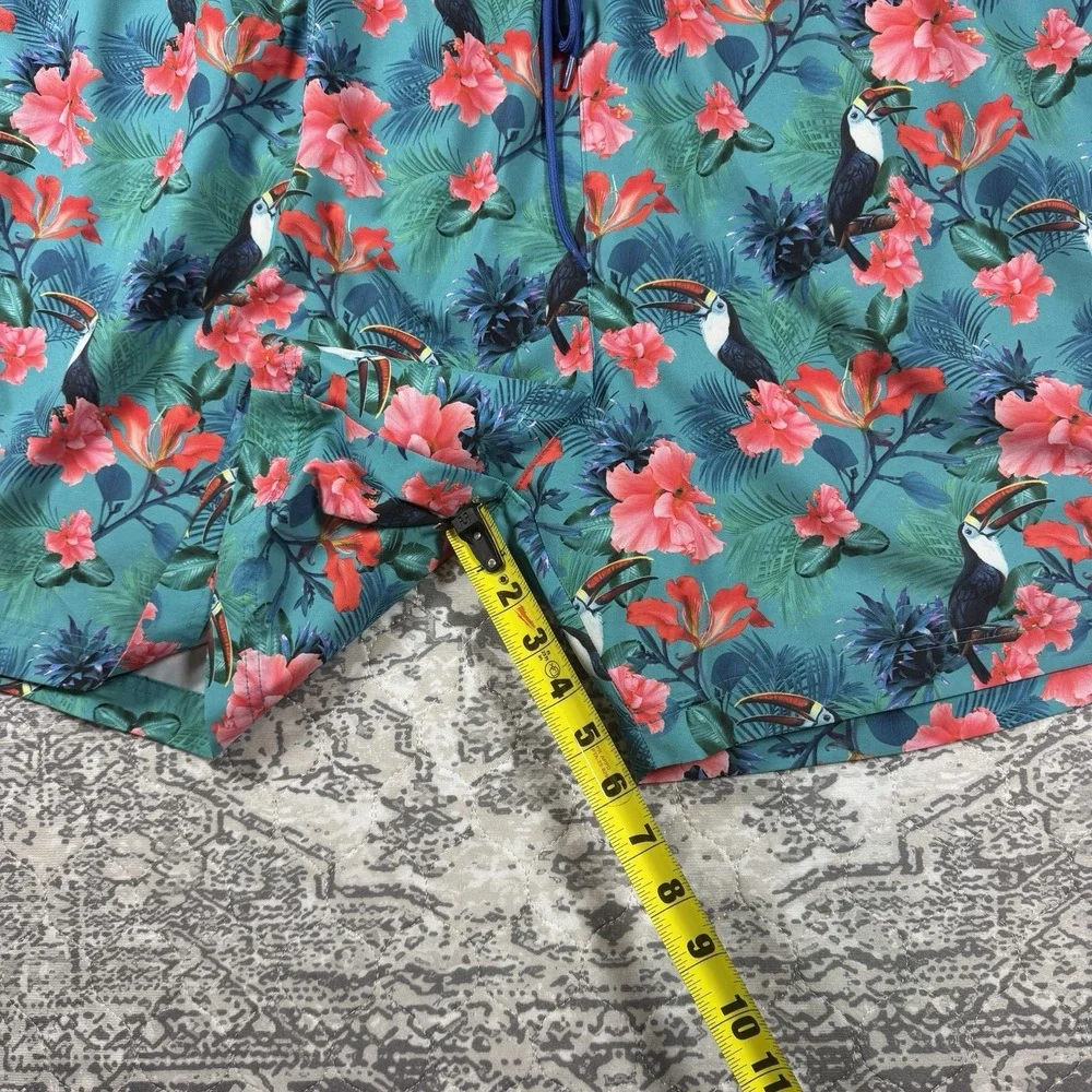 Caribbean Swimwear Men's sz 3XB Toucan Troical Print Swim Trunks Shorts